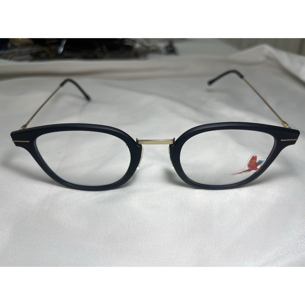 Maui Jim Eyeglasses MJO2412-2M Matte Black/Gold Square Frame Italy 49[]25 140